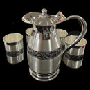 999 Pure Silver Hallmarked 1200ml Water Pitcher & 350ml Four Tumbler Set