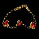 916 Twenty Two Karat (22K) Gold Black Beads Kids 5.0-inch Najariya - Style