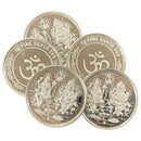 999 Pure Silver Ganesha Lakshmi / Laxmi 5 Gram Coins (pack of 5 Coins)-Figurine