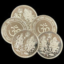 999 Pure Silver Ganesha Lakshmi / Laxmi 5 Gram Coins (pack of 5 Coins)-Figurine