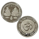 999 Pure Silver Ganesha Lakshmi / Laxmi 5 Gram Coins (Pack of 5 Coins)-Figurine