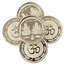 999 Pure Silver Ganesha Lakshmi / Laxmi 5 Gram Coins (Pack of 5 Coins)-Figurine