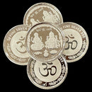 999 Pure Silver Ganesha Lakshmi / Laxmi 5 Gram Coins (Pack of 5 Coins)-Figurine