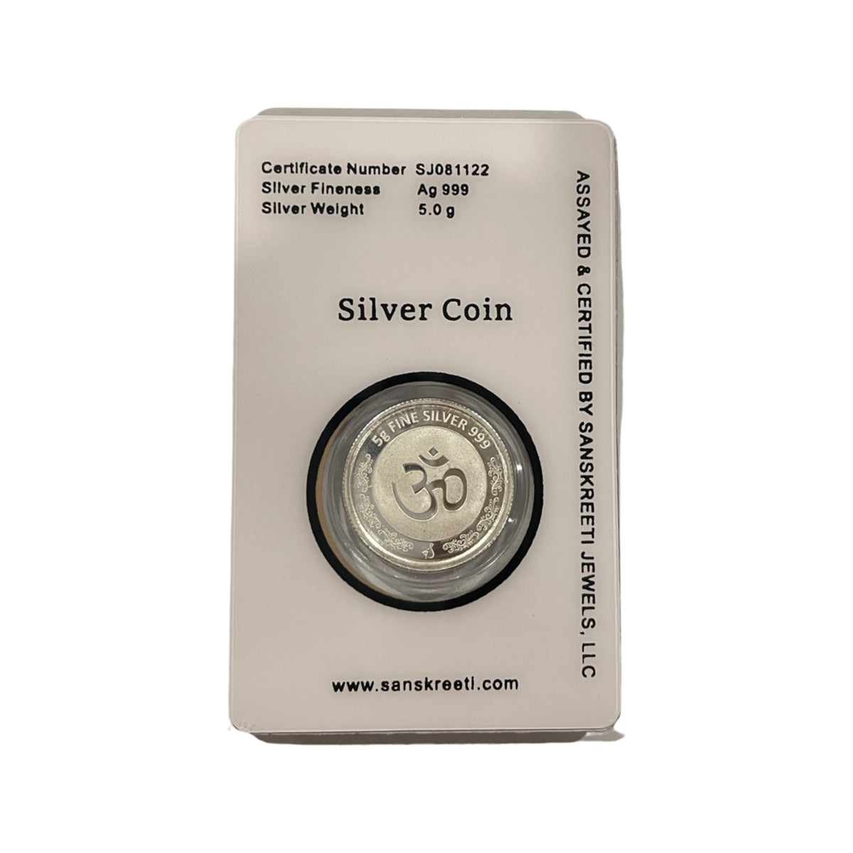 999 Pure Silver Ganesha Lakshmi / Laxmi 5 Gram Sealed Coin - Figurine#
