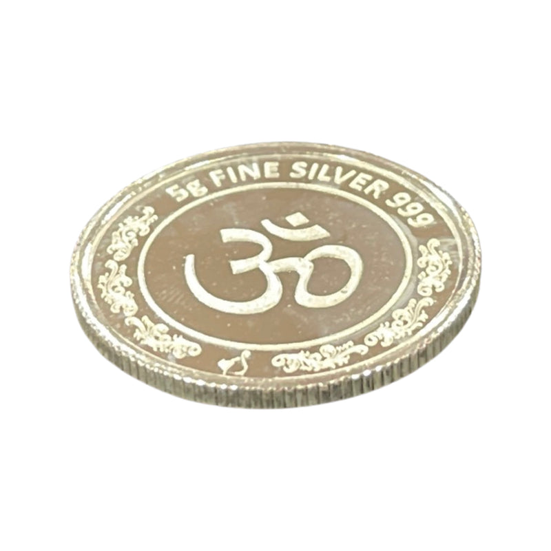 999 Pure Silver Lakshmi 5 Gram Coin - Figurine