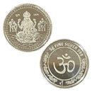 999 Pure Silver Ganesha Lakshmi / Laxmi Coin 10 Gram Sealed Pair Set - Figurine