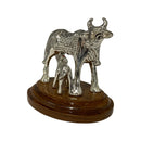 999 Pure Silver Kamdhenu Cow Statue - 2.0-inch Tall Idol / Murti (Figurine