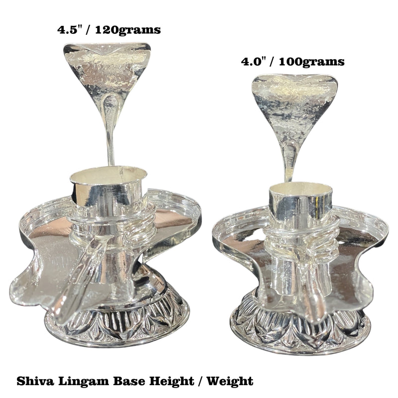 925 Sterling Silver Shiva Lingam Base (Figurine