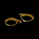 750 Eighteen Karat (18K) Kids Round-shaped Studded Hoops -Style