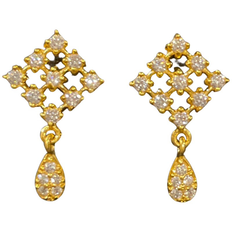 916 Twenty Two Karat (22K) Gold Studded Earrings -Style
