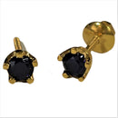 916 Twenty Two Karat (22K) CZ Studded Gold Studs -Style