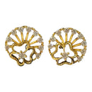 916 Twenty Two Karat (22K) CZ Studded Gold Studs -Style