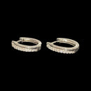 925 Sterling Silver CZ Studded Earrings - Design