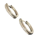 925 Sterling Silver CZ Studded Earrings - Design