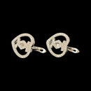 925 Sterling Silver CZ Studded Earrings - Design