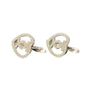 925 Sterling Silver CZ Studded Earrings - Design