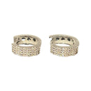 925 Sterling Silver CZ Studded Earrings - Design