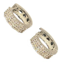 925 Sterling Silver CZ Studded Earrings - Design