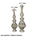 925 Sterling Silver Hallmarked Hand Engraved Rose Water Sprinkler / Paneer Sombu