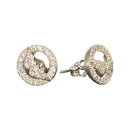 925 Sterling Silver CZ Studded Stud - Design