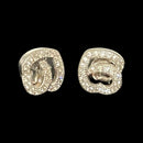 925 Sterling Silver CZ Studded Stud - Design