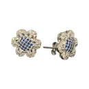 925 Sterling Silver CZ Studded Stud - Design