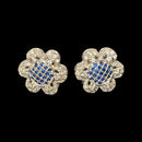 925 Sterling Silver CZ Studded Stud - Design