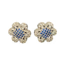925 Sterling Silver CZ Studded Stud - Design