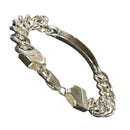 925 Sterling Silver 10 mm Figaro Bracelet