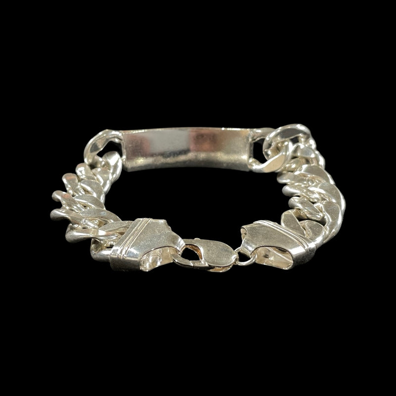 925 Sterling Silver 12 mm Curb Link Bracelet
