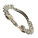 925 Sterling Silver 12 mm Curb Link Bracelet
