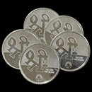 999 Pure Silver Ganesha 10 Gram Meena Coins (Pack of 5 Coins)