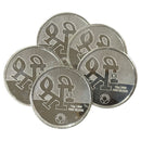 999 Pure Silver Ganesha 10 Gram Meena Coins (Pack of 5 Coins)