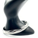 925 Solid Sterling Silver Openable Cubic Zirconia Designer Men Kada