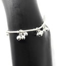 925 Sterling Silver Kids 1.0 mm Snake Chain Anklet - Style