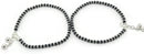 925 Sterling Silver Kids Black Beads Najariya Anklet - Style
