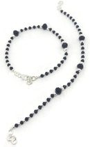 925 Sterling Silver New Born / Toddler Kids Black Beads Najariya - Style