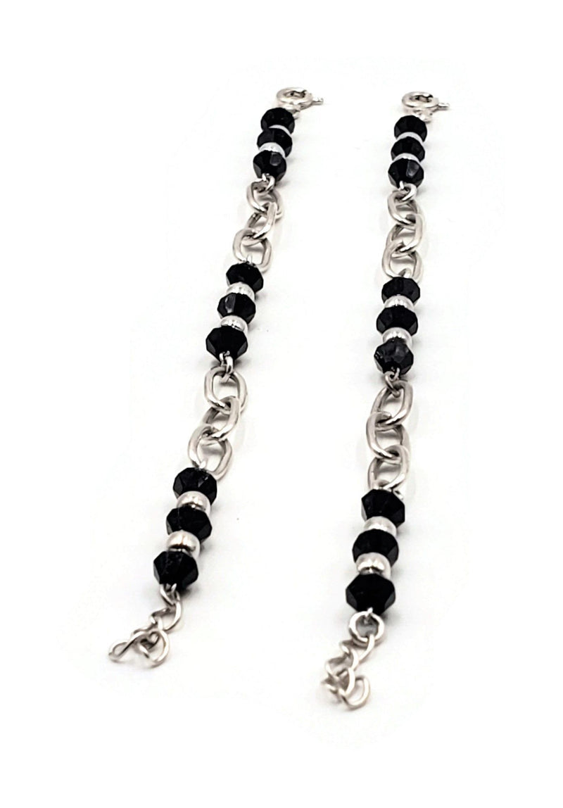 925 Sterling Silver New Born / Toddler Kids Black Beads Najariya - Style