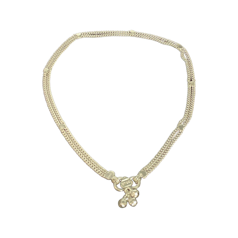 700 Silver Curb Chain Waist Kid Belt / Kardhani  - Style