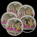 999 Pure Silver Ganesha Lakshmi / Laxmi 10 Gram Meena Coins (Pack of 5 Coins)