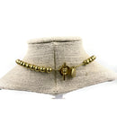 925 Sterling Silver 4MM Beaded Ball Gold Plated Necklace - Design