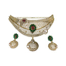 925 Sterling Silver Designer Choker Necklace Set - Design