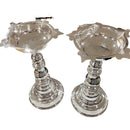 925 Sterling Silver Hallmarked Star Samai (Diya) Set / Kuthu Vilakku Pair