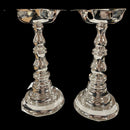 925 Sterling Silver Hallmarked Star Samai (Diya) Set / Kuthu Vilakku Pair