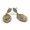 750 Eighteen Karat (18 KT) White Cubic Zirconia Ear Rings- Style
