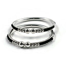 925 Sterling Silver New Born / Toddler Kids Black Beads Kada - Style