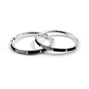 925 Sterling Silver New Born / Toddler Kids Black Beads Kada - Style