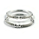 925 Sterling Silver New Born / Toddler Kids Black Beads Kada - Style