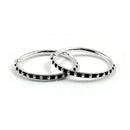 925 Sterling Silver New Born / Toddler Kids Black Beads Kada - Style