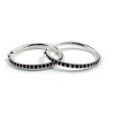 925 Sterling Silver New Born / Toddler Kids Black Beads Kada - Style